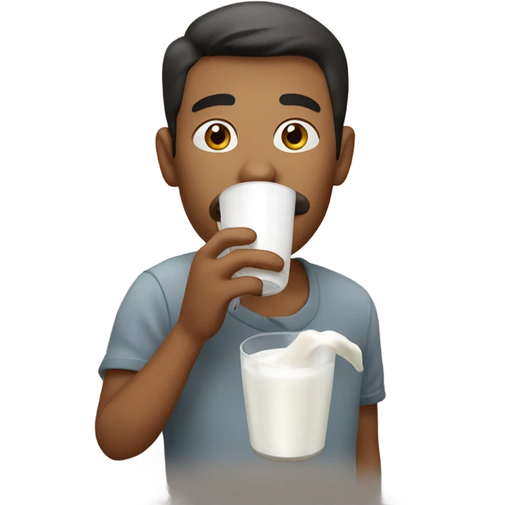 Guy drinking milk emoji