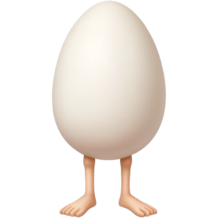 Easter egg with human legs emoji