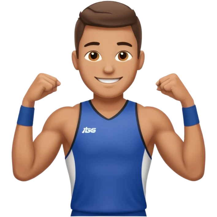 Jock man smiling emoji