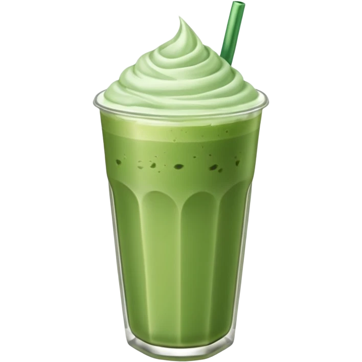 an iced matcha latte with no whip cream on top emoji