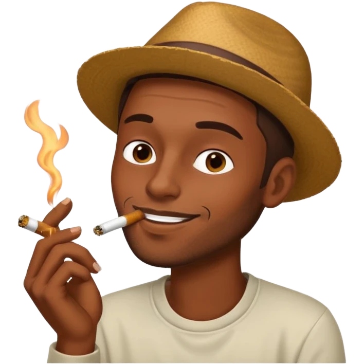 A guy smokin weed  emoji