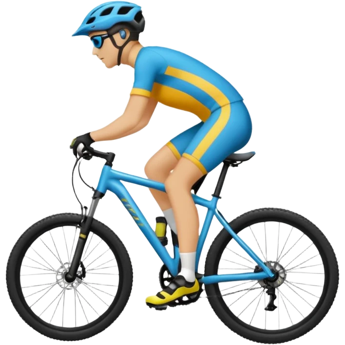 Bicicleta Mtb, ciclista montado, montaña emoji