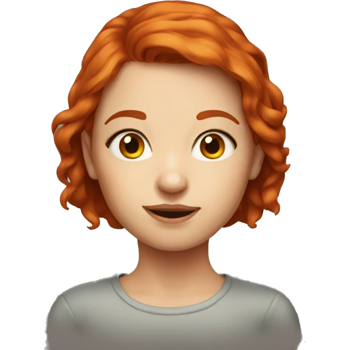 redhead girl portrait emoji