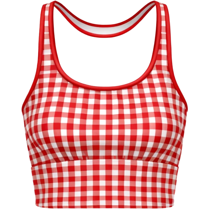 Red gingham crop top emoji