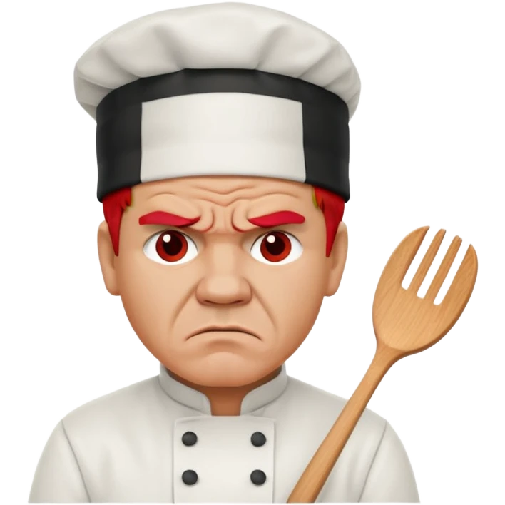 Gordon Ramsay angry with chef hat emoji