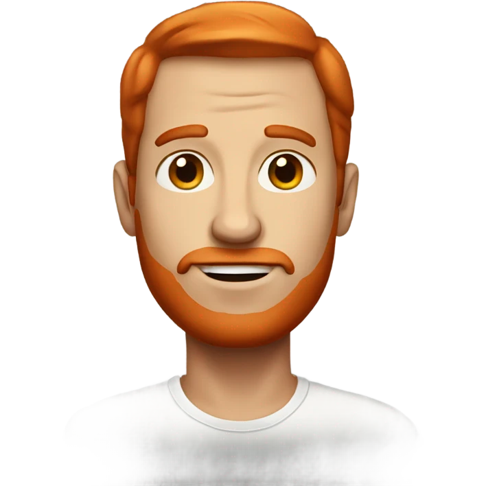 Red head man with big forehead emoji