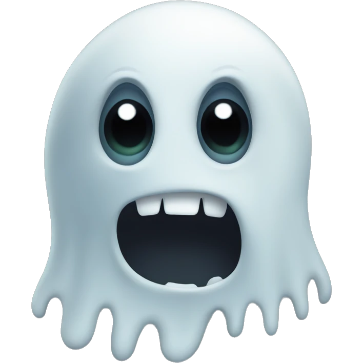 scared ghost emoji
