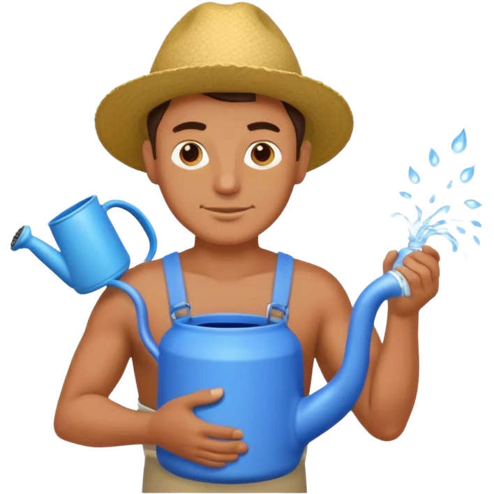 man with watering pot emoji