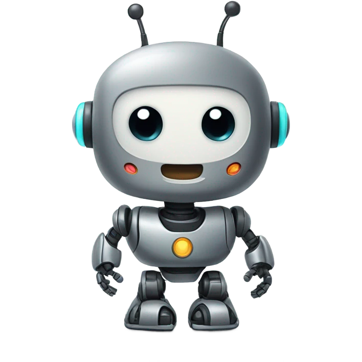 picture of a cute robot in a vintage gold frame emoji