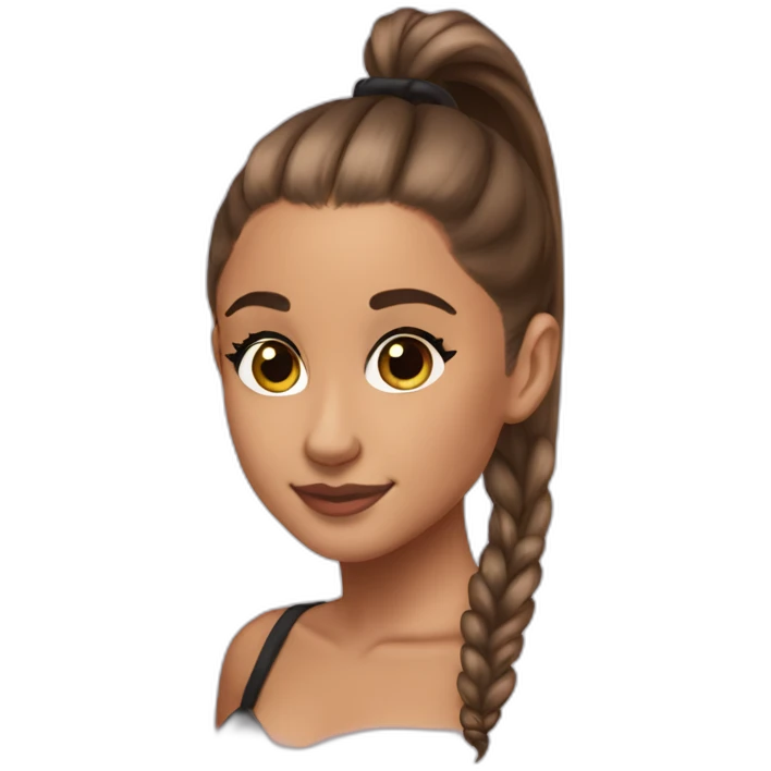 Ariana Grande with Ponytail emoji