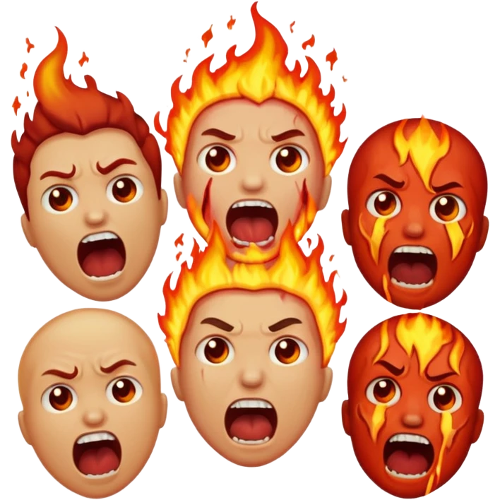 people burning in hell emoji