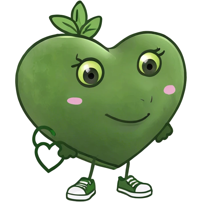 sage green heart emoji