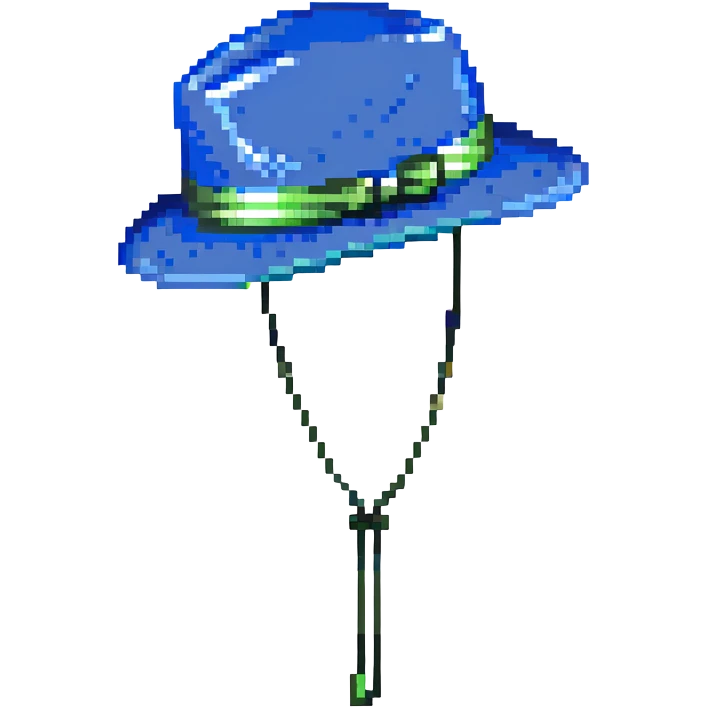 Синяя панамка со шнурком, no background emoji