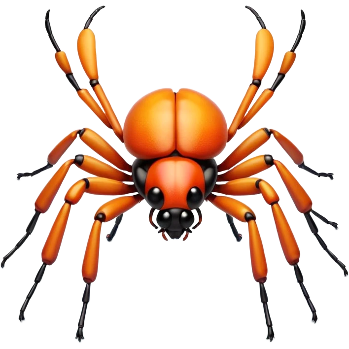 3D iPhone style emoji of a cute bug, colorful and detailed, six legs, shiny exoskeleton, isolated on white background, soft shadows, high detail, playful and cute. emoji