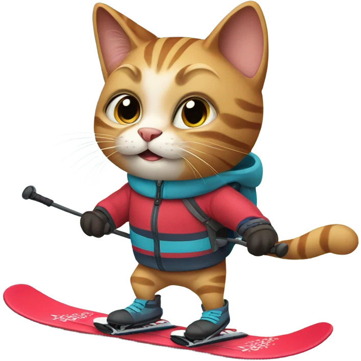 cat on skis emoji