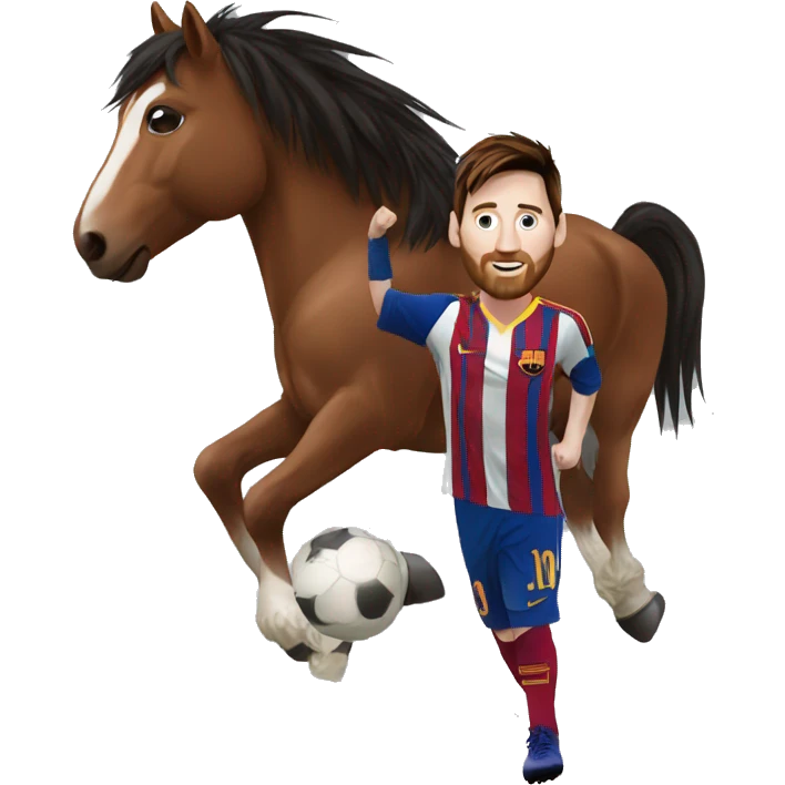 Messi a cheval emoji