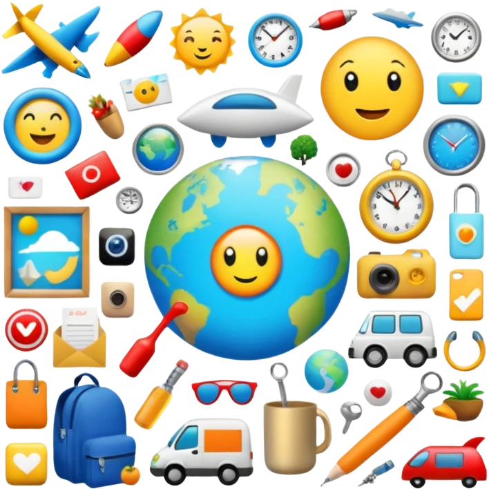 An extremely detailed lifestyle vision board collage for the year 2026. emoji