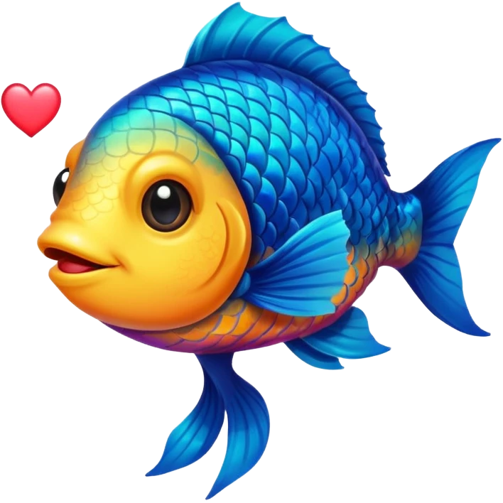 Fish with heart eyes emoji
