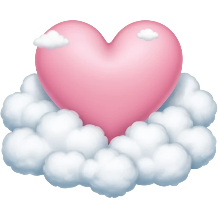 pink heart + cloud emoji