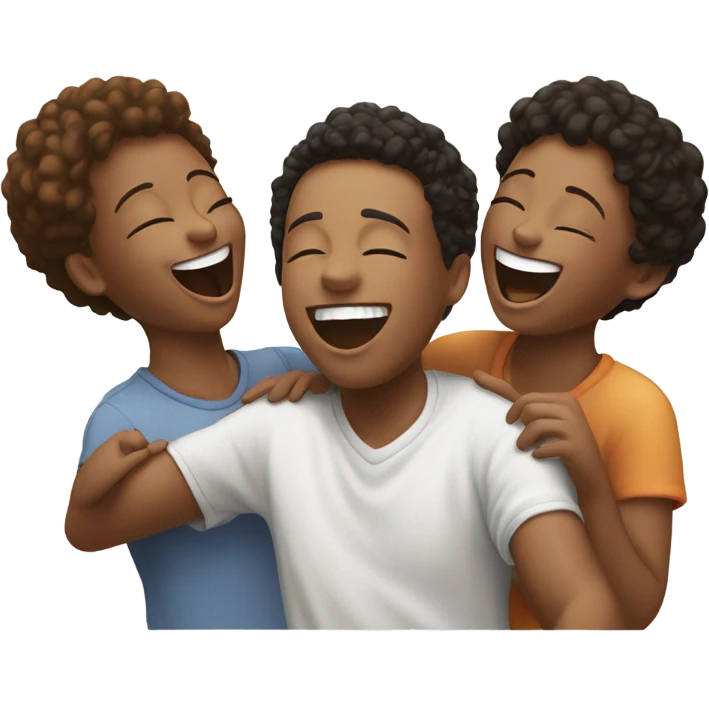 happy friends enjoying together emoji