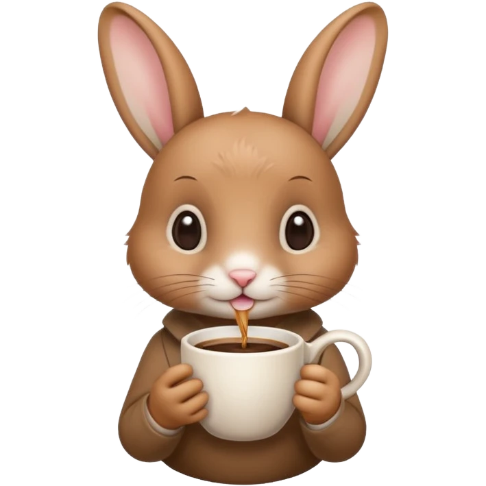 Conejo bebe cafe emoji