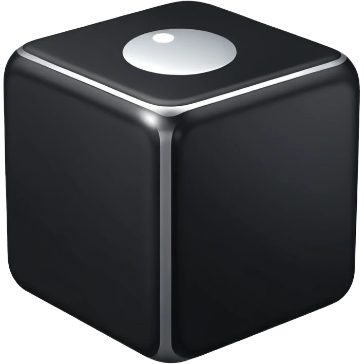 3D cube with one textured side emoji