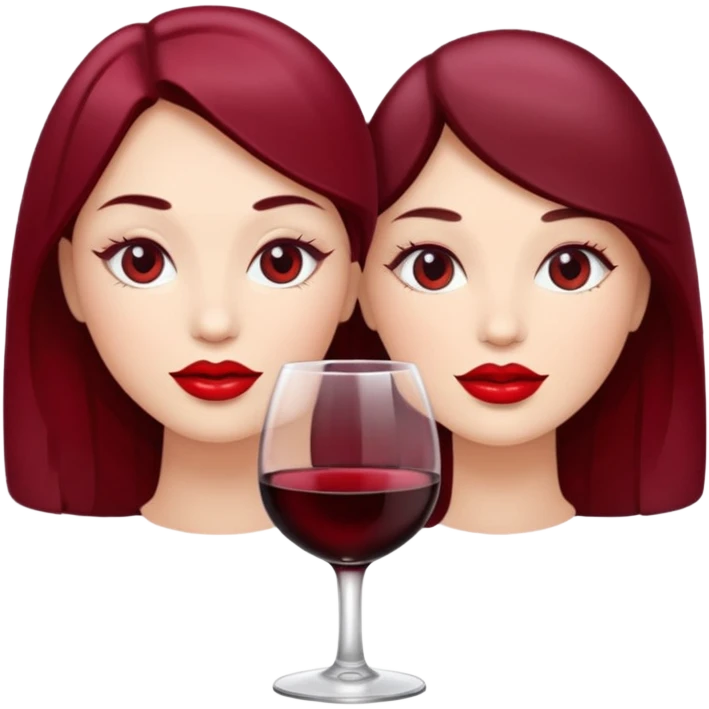 💋🍷 in red wine colour emoji