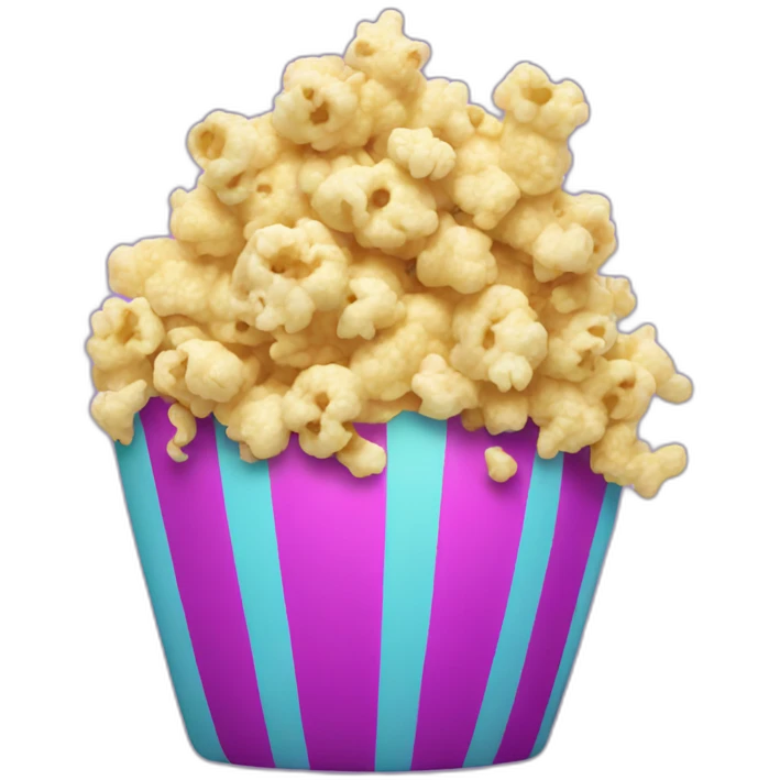 Neon Popcorn emoji