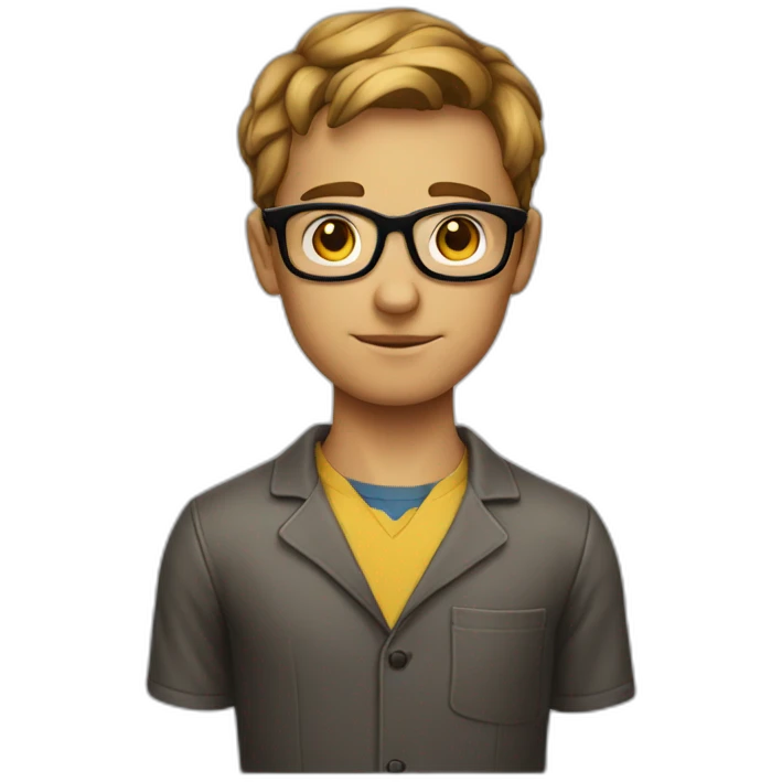 A nerd boy emoji