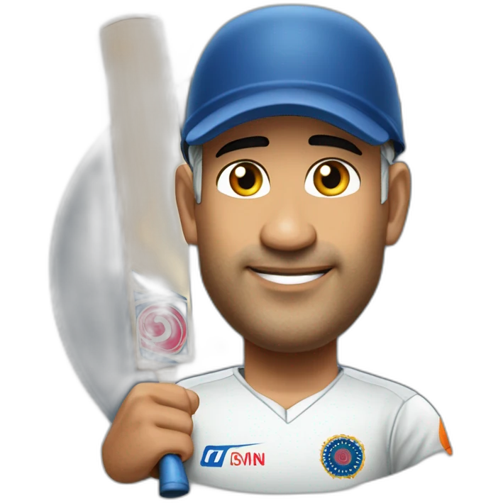 Mahendra Singh Dhoni poitning emoji