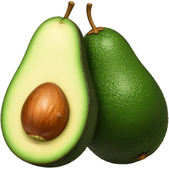 closed avocados whithout seed emoji