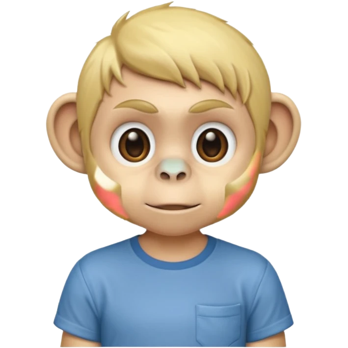 blonde monkey with shirt  emoji