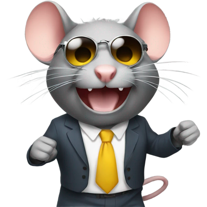 rat partying emoji