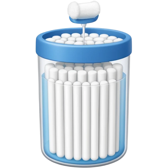 Fully packed container with Cotton swabs emoji