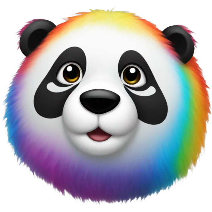 Rainbow panda emoji