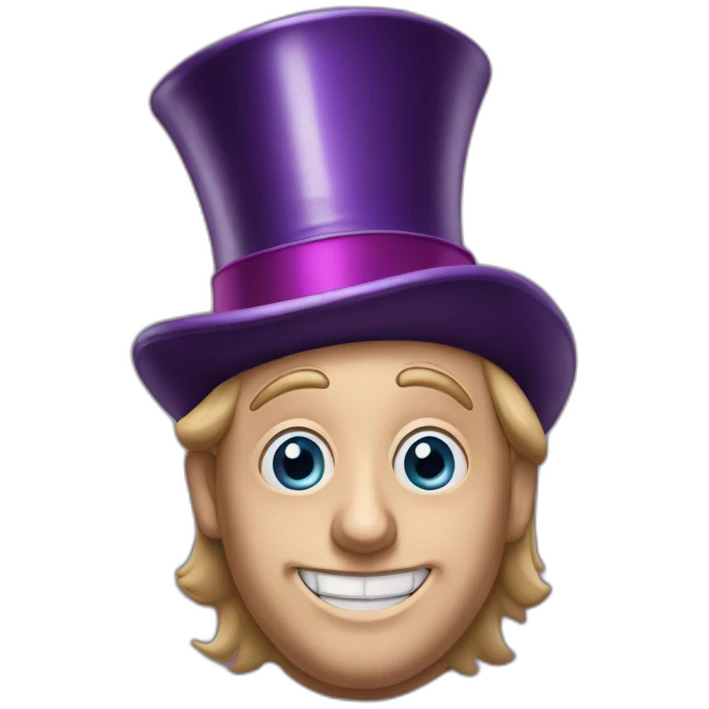 willy wonka with tophat emoji