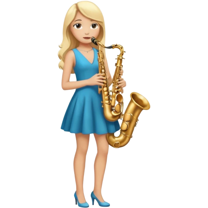 girl playing saxophone full body emoji