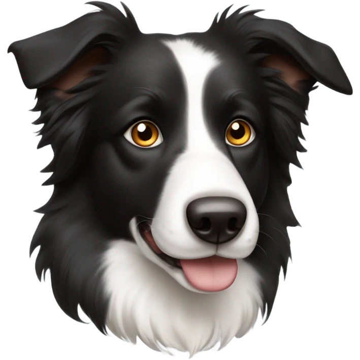 Border coliie dog with heterocromy emoji