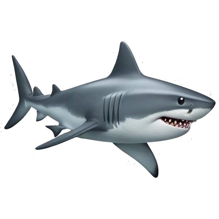 Shark with a top moño emoji