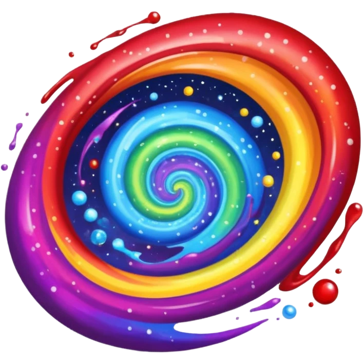 Rainbow galaxy starry blood emoji
