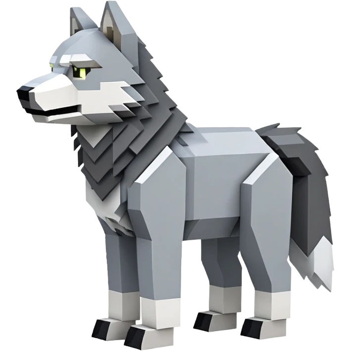 Minecraft square wolf emoji