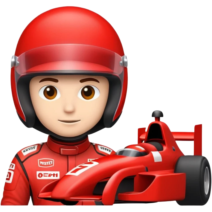 Race car with a driver in it emoji