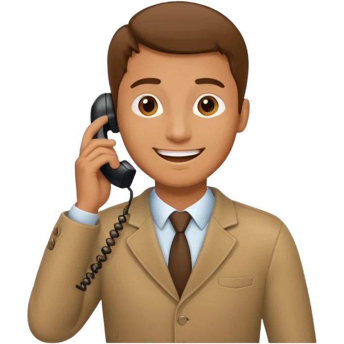 un hombre llamando por telefono emoji