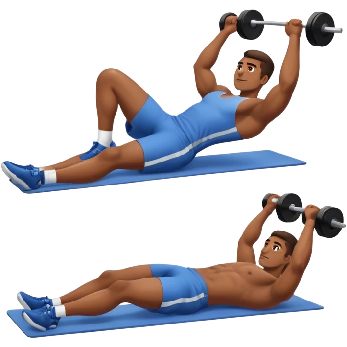 lying down man weighted glute bridges emoji