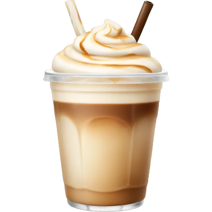 Iced latte with vanilla emoji