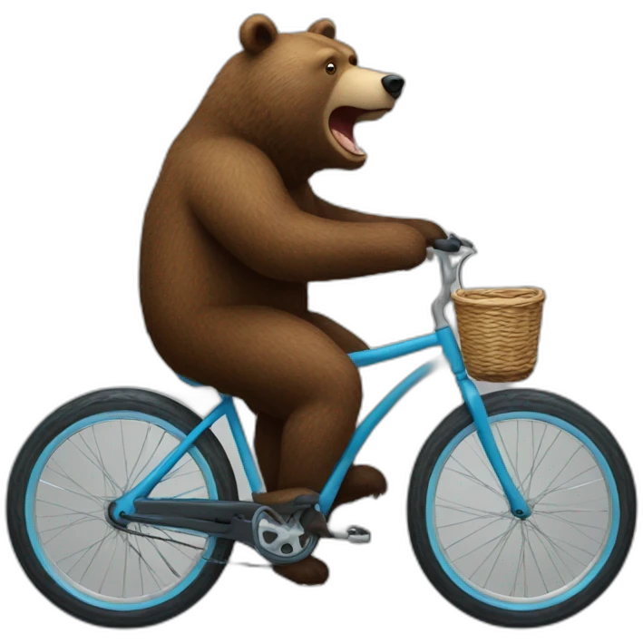 Bear bycicle emoji