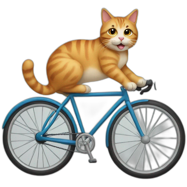cat on the bycicle emoji