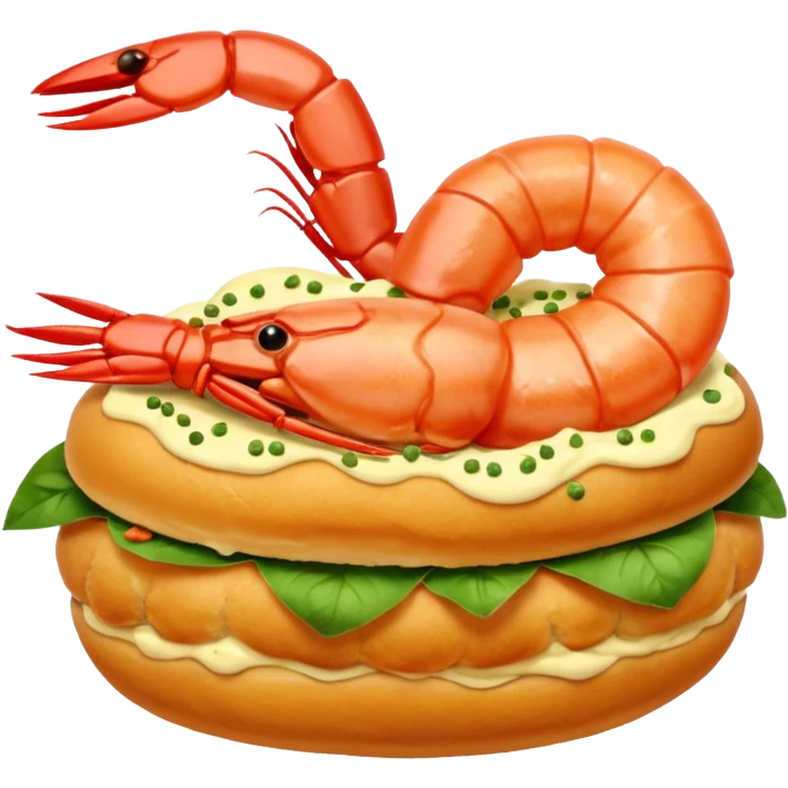 Un choux à la crevette (au lieu d’un choux à la crème) emoji