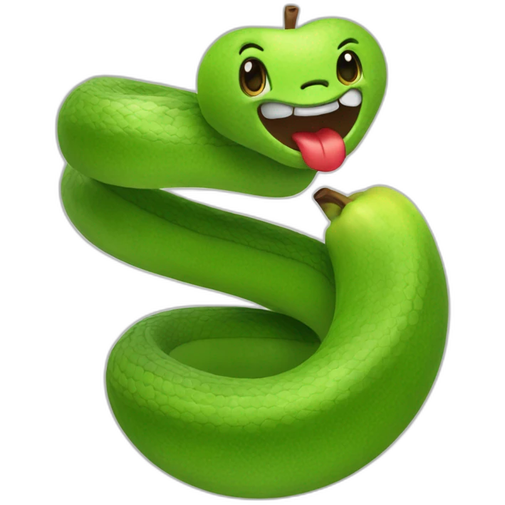 Serpent dans une pomme emoji