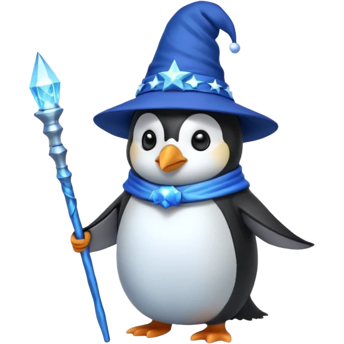 Penguin Wizard emoji